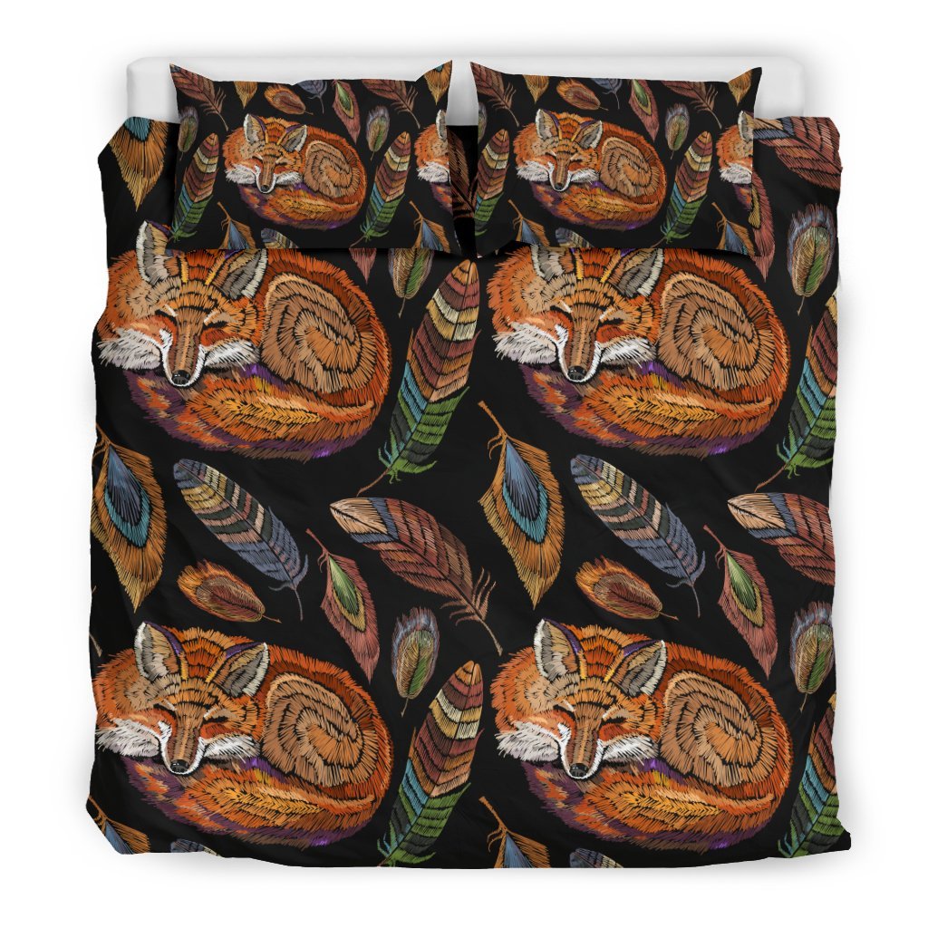 Fox Feather Pattern Print Fox Feather Pattern Print-grizzshop