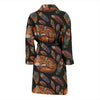 Fox Feather Pattern Print Men Long Robe-grizzshop