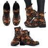 Fox Feather Pattern Print Men Women Leather Boots-grizzshop