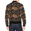 Fox Feather Pattern Print Men's Bomber Jacket-grizzshop