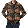 Fox Feather Pattern Print Men's Bomber Jacket-grizzshop