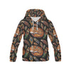 Fox Feather Pattern Print Women Pullover Hoodie-grizzshop