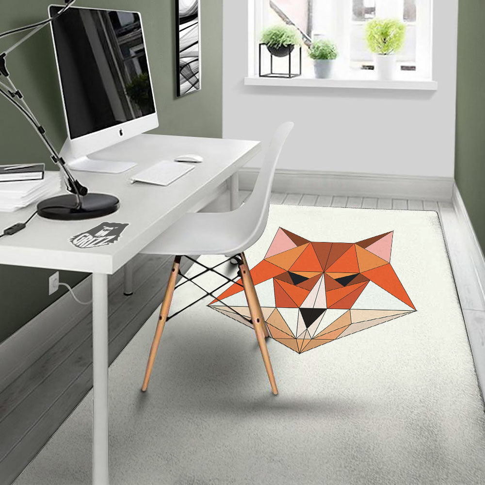 Fox Geometric Print Floor Mat-grizzshop