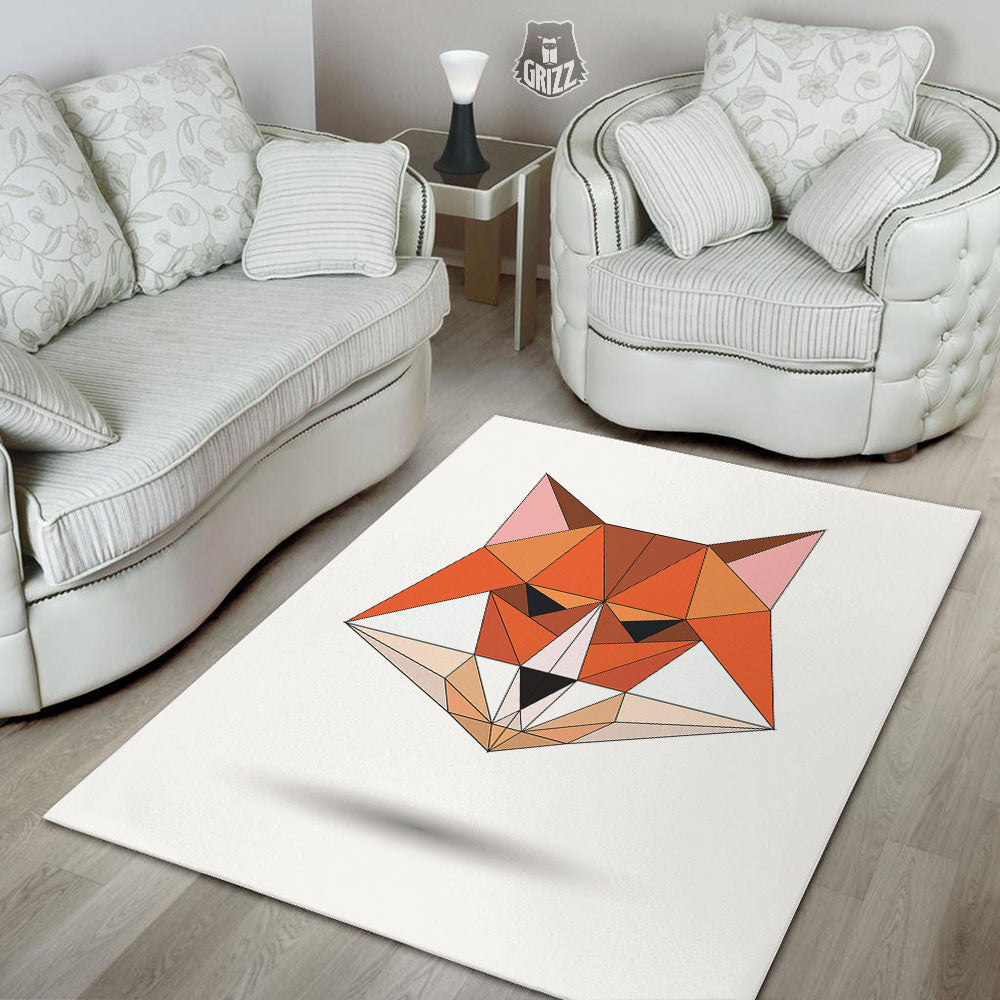 Fox Geometric Print Floor Mat-grizzshop