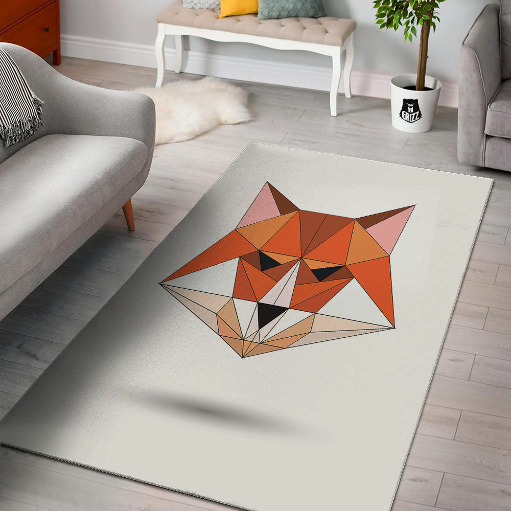 Fox Geometric Print Floor Mat-grizzshop