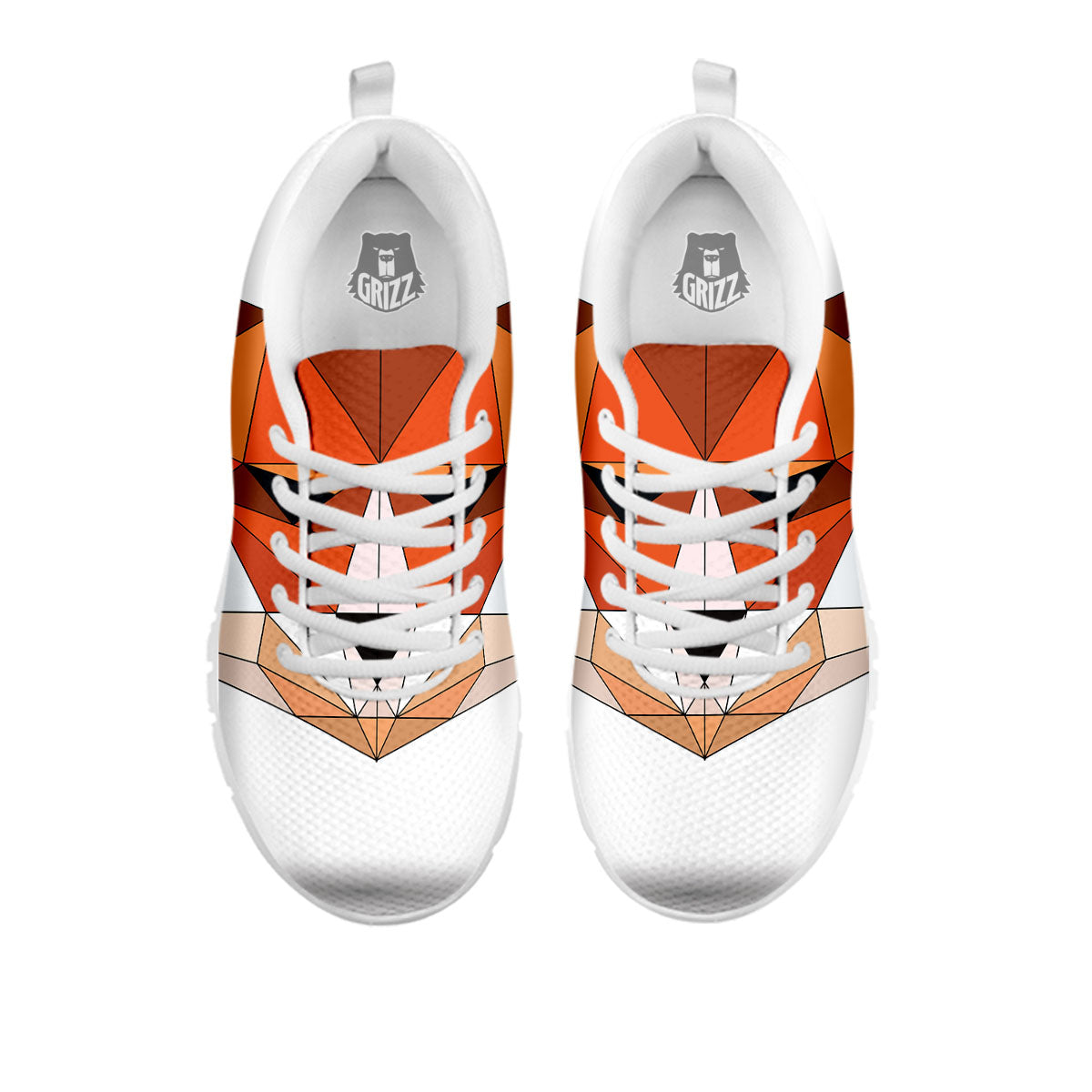Fox Geometric Print White Sneaker-grizzshop