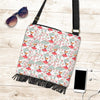 Fox Girl Flower Pattern Print Crossbody Bags-grizzshop