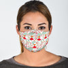 Fox Girl Flower Pattern Print Face Mask-grizzshop