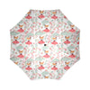 Fox Girl Flower Pattern Print Foldable Umbrella-grizzshop