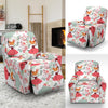 Fox Girl Flower Pattern Print Recliner Cover-grizzshop