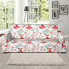 Fox Girl Flower Pattern Print Sofa Covers-grizzshop