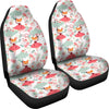 Fox Girl Flower Pattern Print Universal Fit Car Seat Cover-grizzshop