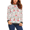 Fox Girl Flower Pattern Print Women's Sweatshirt-grizzshop