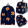 Fox Pattern Print Backpack-grizzshop