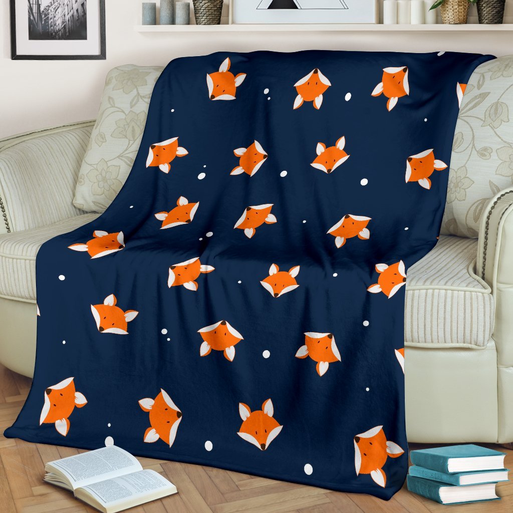 Fox Pattern Print Blanket-grizzshop