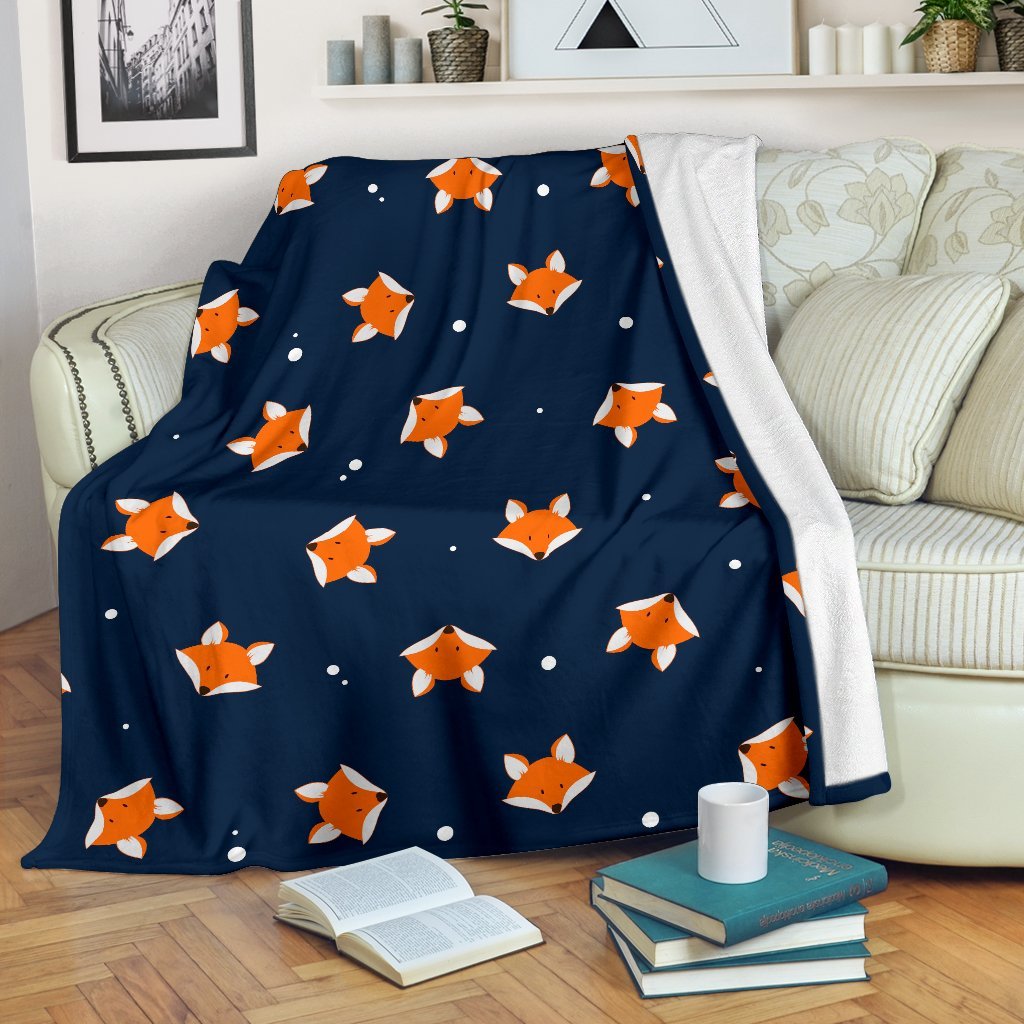 Fox Pattern Print Blanket-grizzshop