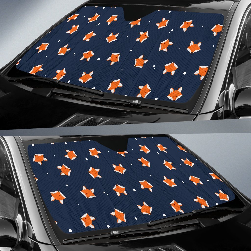 Fox Pattern Print Car Sun Shade-grizzshop