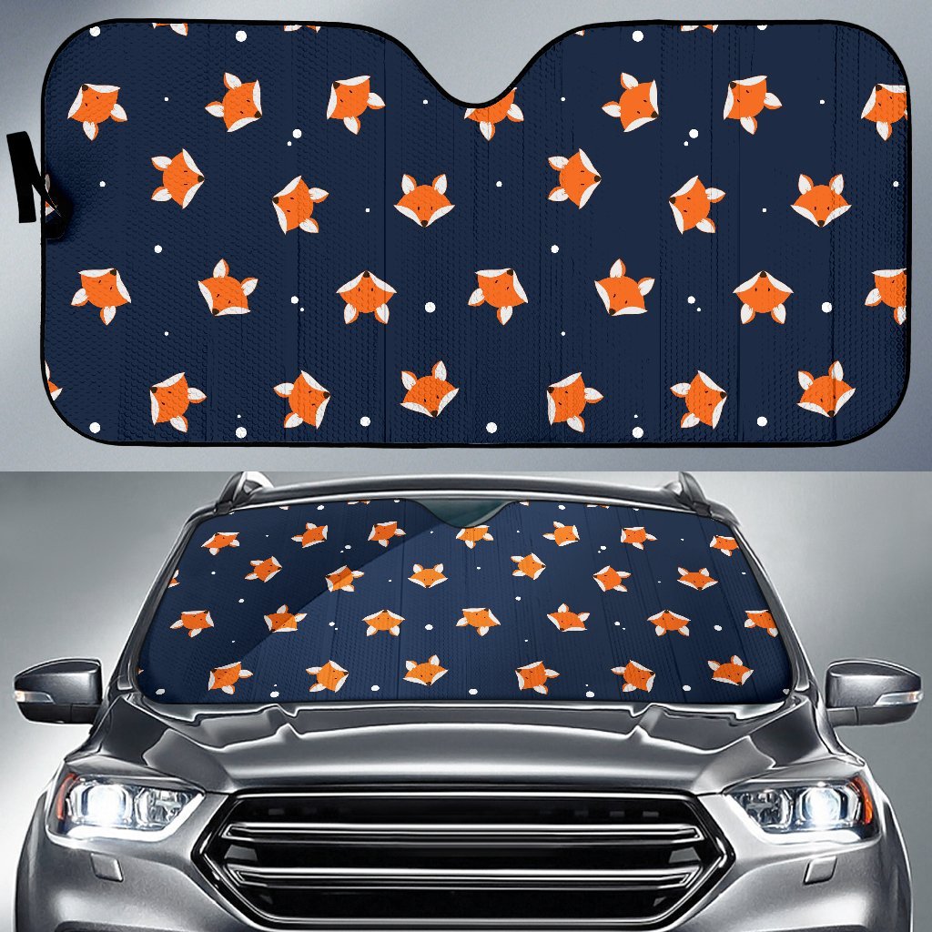 Fox Pattern Print Car Sun Shade-grizzshop