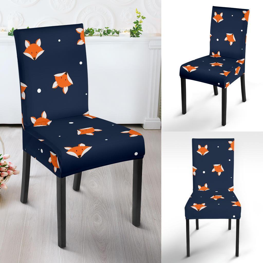 Fox Pattern Print Chair Cover-grizzshop