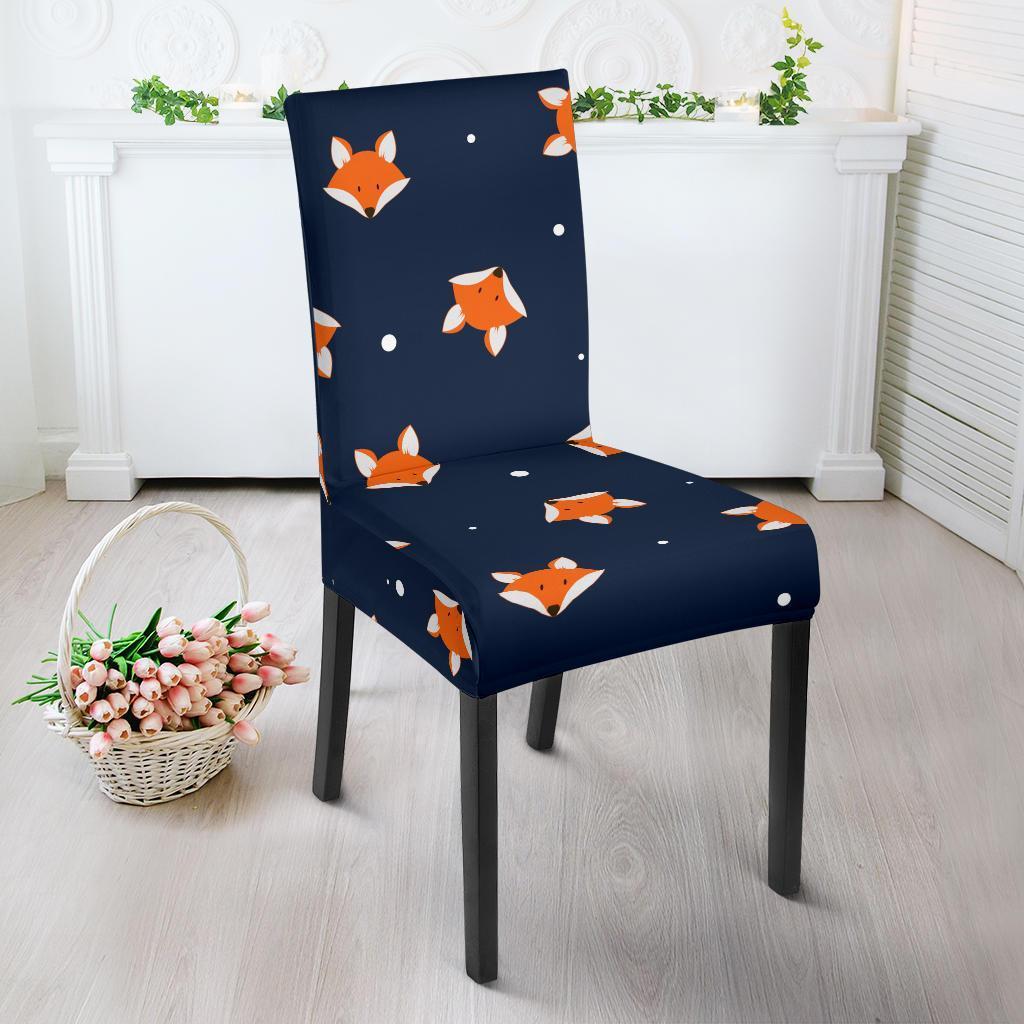 Fox Pattern Print Chair Cover-grizzshop