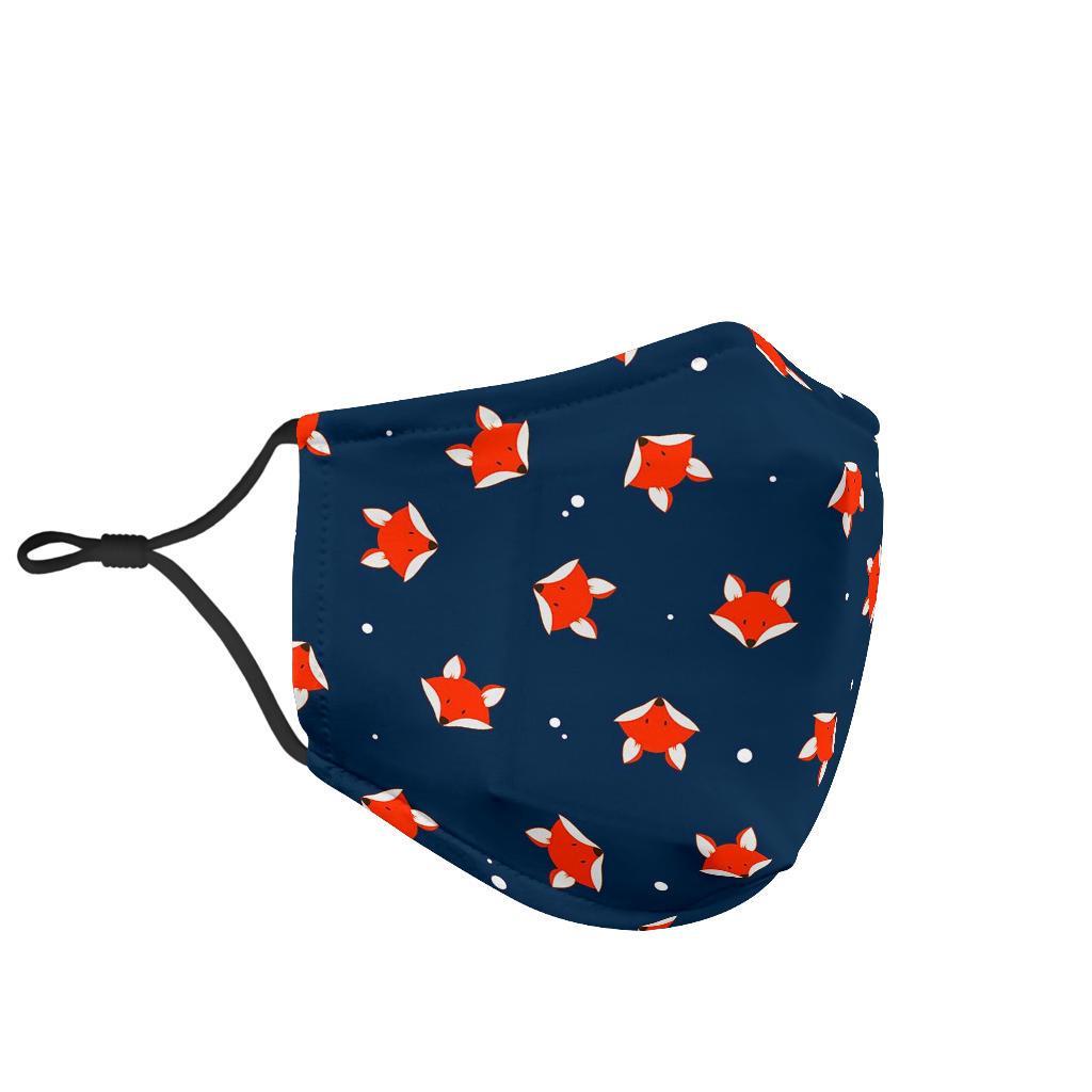 Fox Pattern Print Face Mask-grizzshop