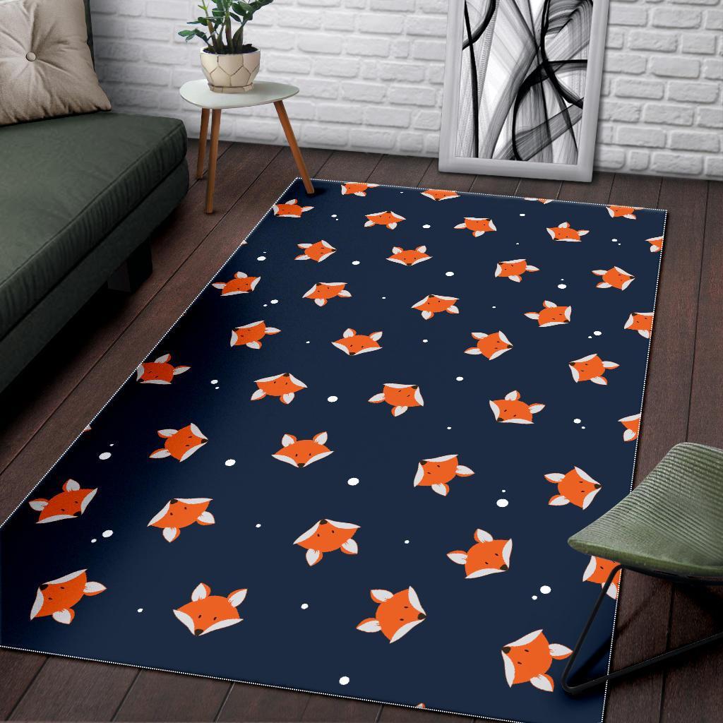 Fox Pattern Print Floor Mat-grizzshop