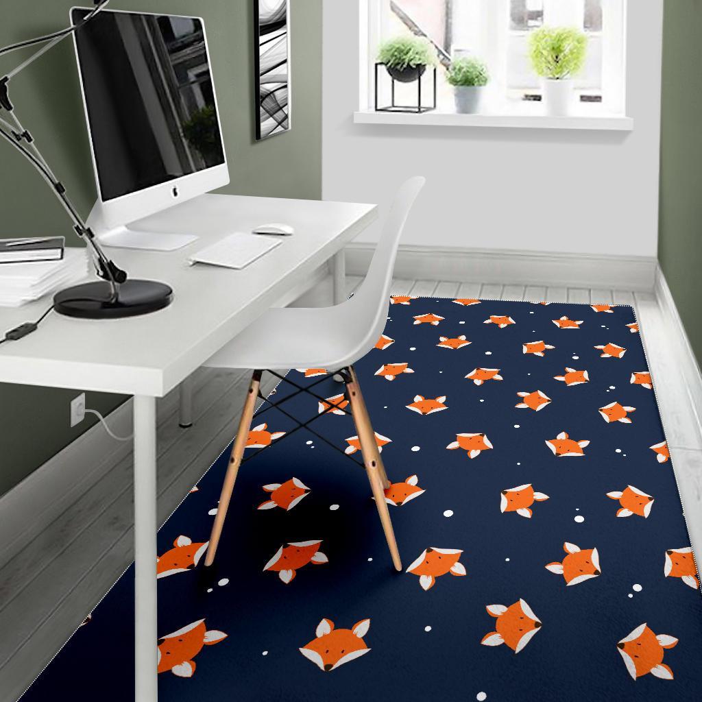 Fox Pattern Print Floor Mat-grizzshop