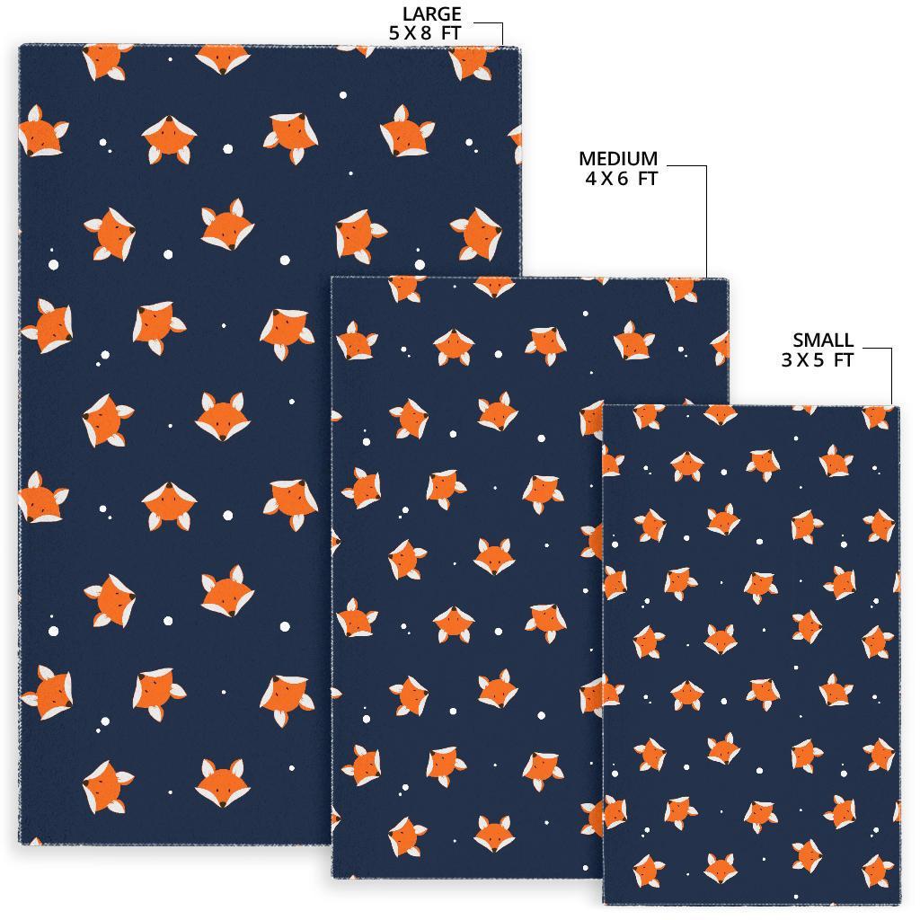 Fox Pattern Print Floor Mat-grizzshop