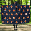 Fox Pattern Print Hooded Blanket-grizzshop