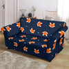 Fox Pattern Print Loveseat Cover-grizzshop