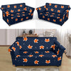 Fox Pattern Print Loveseat Cover-grizzshop