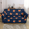 Fox Pattern Print Loveseat Cover-grizzshop