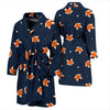 Fox Pattern Print Men Long Robe-grizzshop