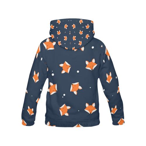 Fox Pattern Print Men Pullover Hoodie-grizzshop