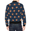 Fox Pattern Print Men's Bomber Jacket-grizzshop