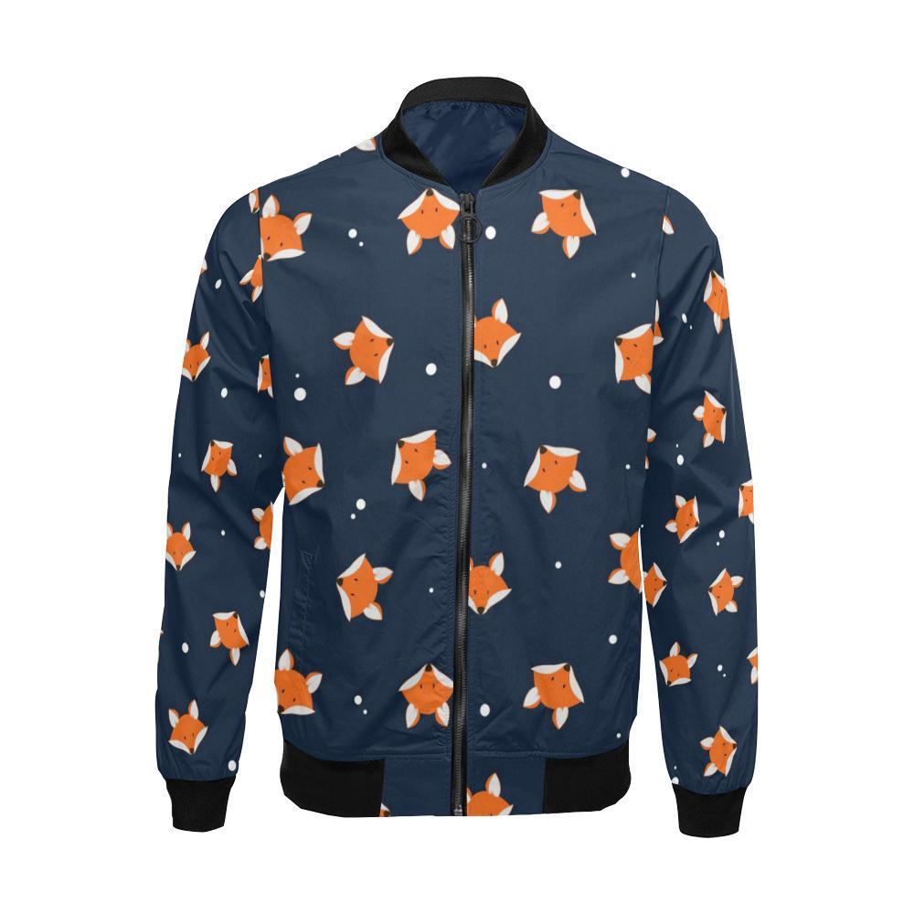 Fox Pattern Print Men's Bomber Jacket-grizzshop