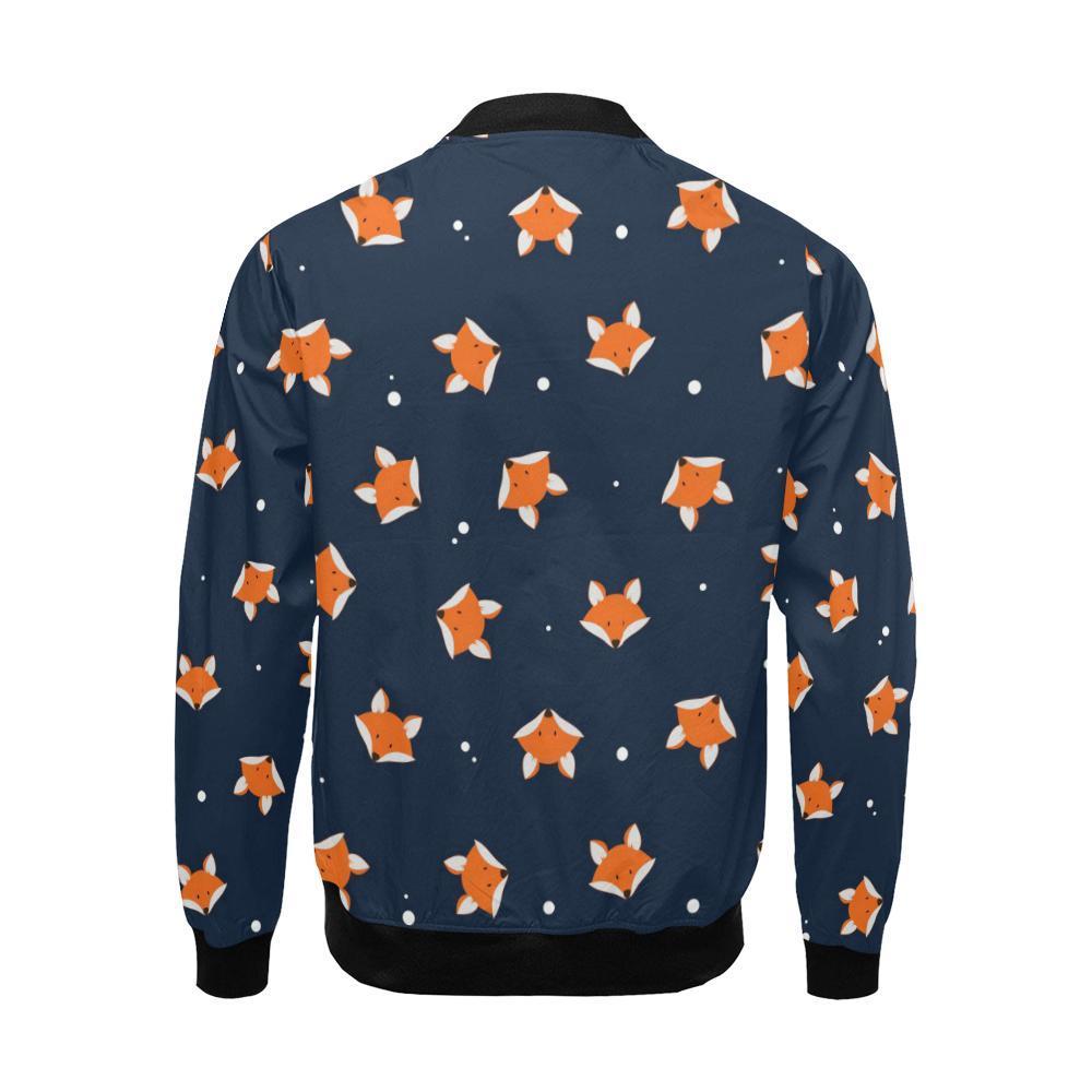 Fox Pattern Print Men's Bomber Jacket-grizzshop