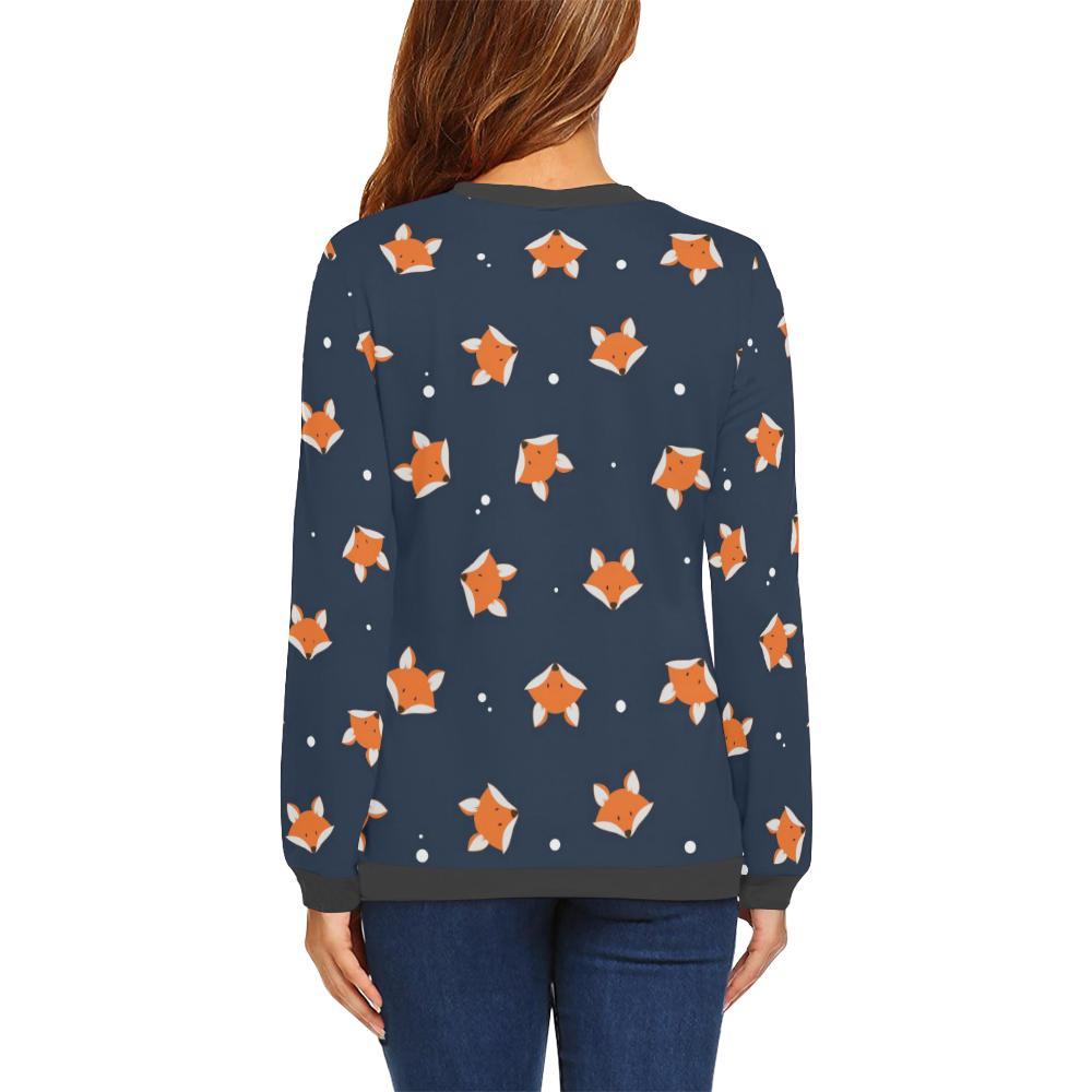 Fox Pattern Print Women's Sweatshirt-grizzshop