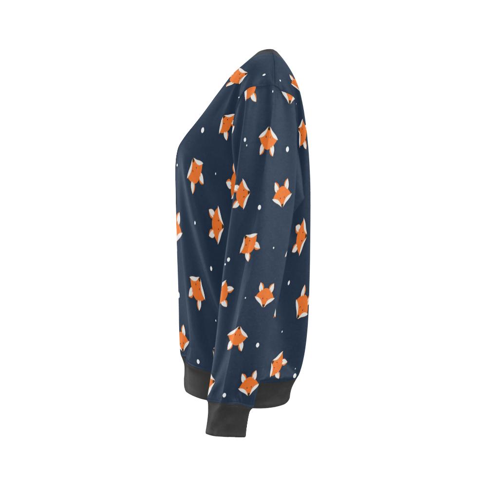 Fox Pattern Print Women's Sweatshirt-grizzshop