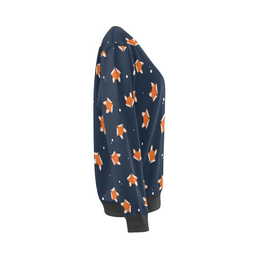 Fox Pattern Print Women's Sweatshirt-grizzshop