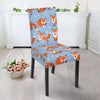 Fox Snow Pattern Print Chair Cover-grizzshop