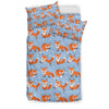 Fox Snow Pattern Print Duvet Cover Bedding Set-grizzshop