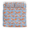 Fox Snow Pattern Print Duvet Cover Bedding Set-grizzshop