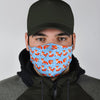 Fox Snow Pattern Print Face Mask-grizzshop