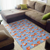 Fox Snow Pattern Print Floor Mat-grizzshop