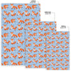 Fox Snow Pattern Print Floor Mat-grizzshop