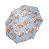 Fox Snow Pattern Print Foldable Umbrella-grizzshop