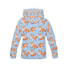 Fox Snow Pattern Print Men Pullover Hoodie-grizzshop