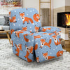 Fox Snow Pattern Print Recliner Cover-grizzshop