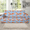 Fox Snow Pattern Print Sofa Covers-grizzshop